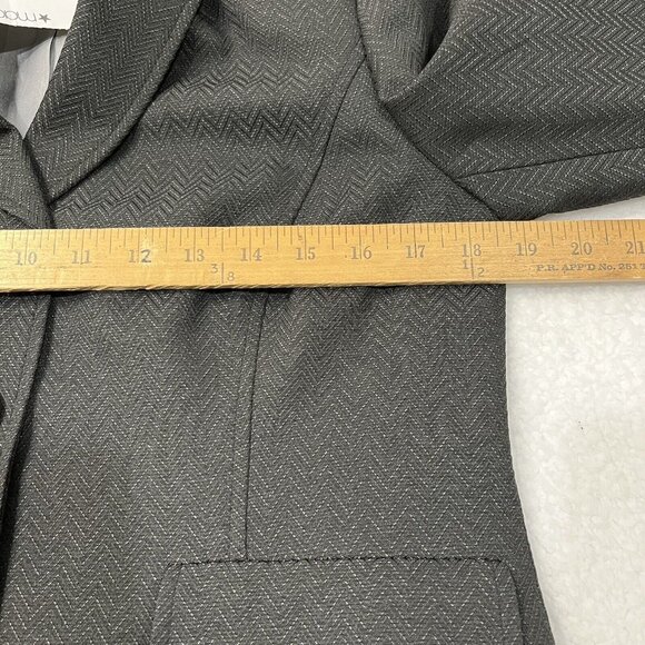 Evan Picone Women's Chevron Button Blazer Size 8P Petite Dark Gray NWT $200 - Picture 5 of 8